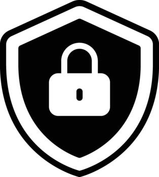 proteger con candado icono sólido vector