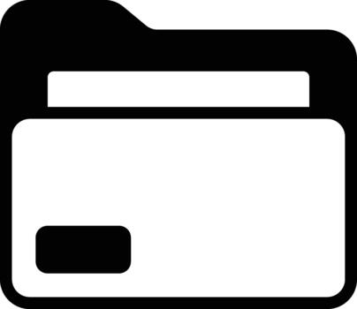 carpeta icono para digital archivos sólido vector