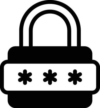 seguridad bloquear icono sólido vector