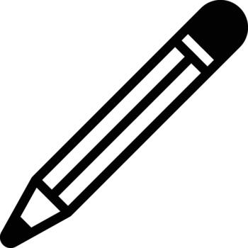 icono lápiz sólido vector