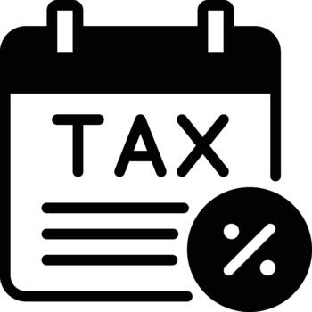 impuesto documento icono sólido vector