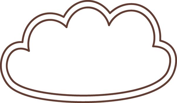 nube contorno marco vector