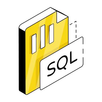 Editable design sql of sql file vector
