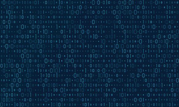 Abstract binary codded matrix background. Binary coding wallpaper. vector