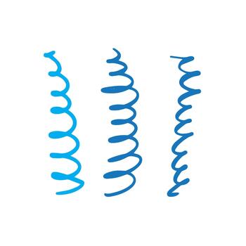 Colored blue scribbles set vector