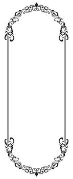 Rococo scroll patterns, text frames, and printed decorations. vector