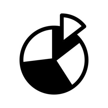 tarta gráfico analítica datos visualización icono vector