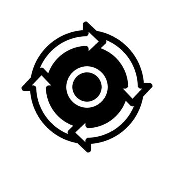 ciclo circular proceso icono vector