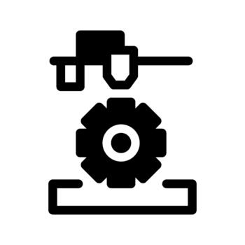 Tres re impresora icono vector