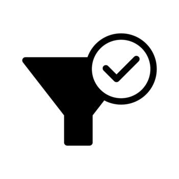 Filter Content Sorting Tool Icon vector
