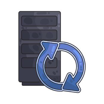 Server Data Sync Illustration vector