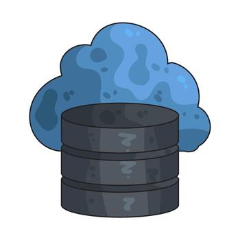 Cloud Database Illustration vector