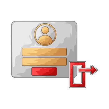 Log Out Interface vector