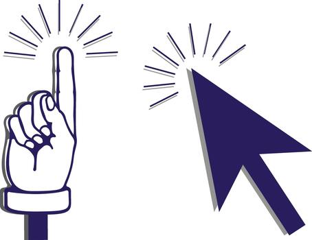 Mouse click pointer action vector