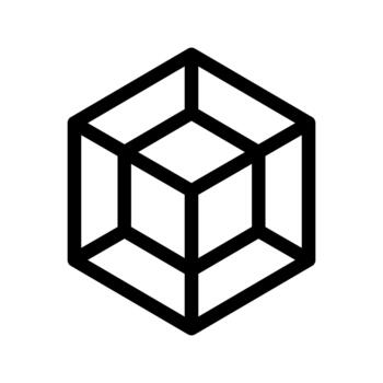 3D Visualization modeling icon vector