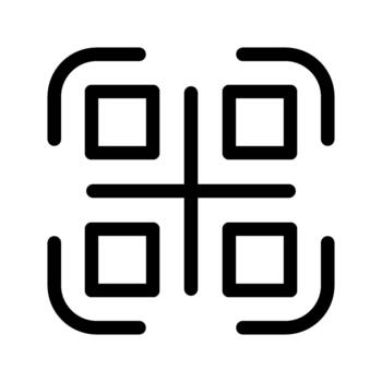 icono de código qr vector