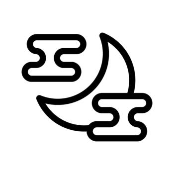 Moon Cloud Icon vector