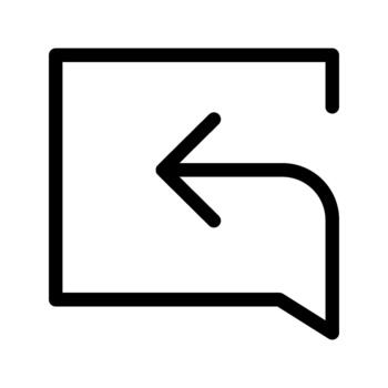 Reply response icon vector