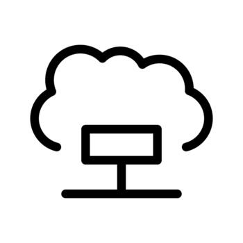 Cloud data icon vector