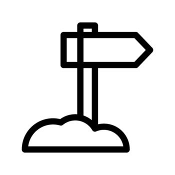Direction Pointer Indicator Icon vector