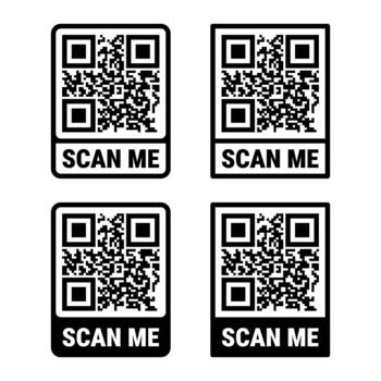 qr código escáner icono vector