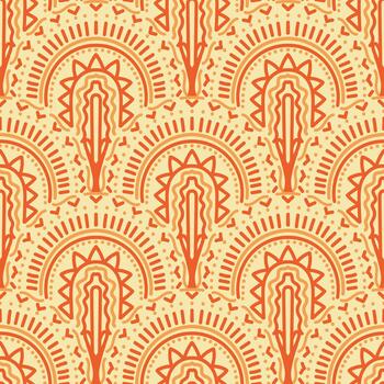 yellow line scribble repeat pattern vector