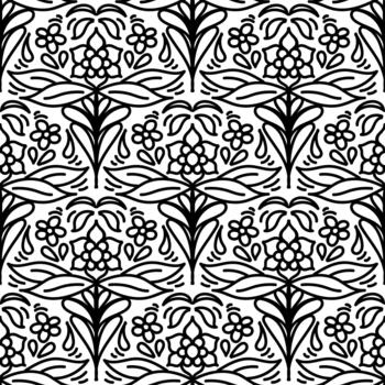 line scribble scallop repeat pattern art vector