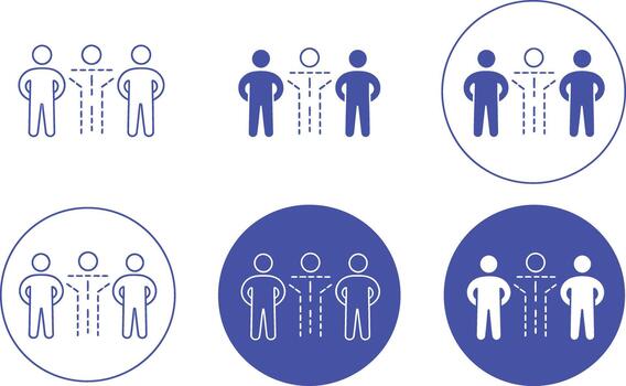 Tres cifras uno rayado Entre dos sólido azul grupo vector