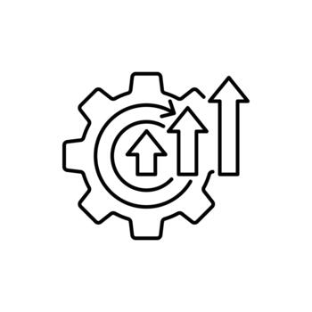 Process Optimization Icon Element For Design vector