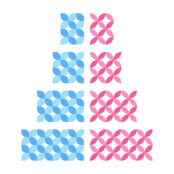 geométrico modelo bloques formando modular decorativo elementos vector