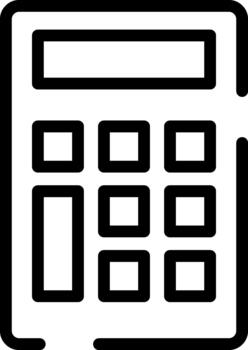 Rounded Stroke Calculating Icon vector