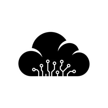 nube informática tecnología icono vector