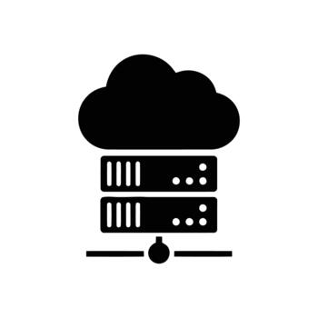 nube informática servidor icono vector