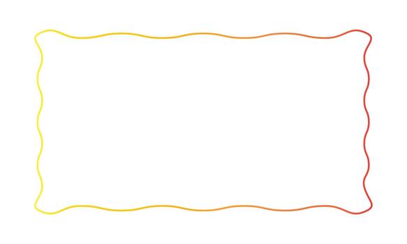 Gradient wavy rectangular frame border vector