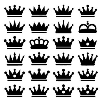 Crown Grid Pattern vector