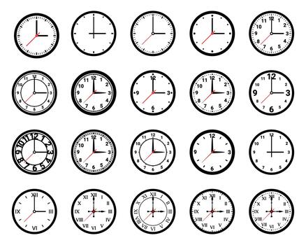 clock collection set vector