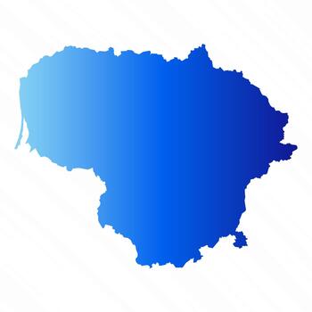 Gradient Simple Lithuania Map Background vector