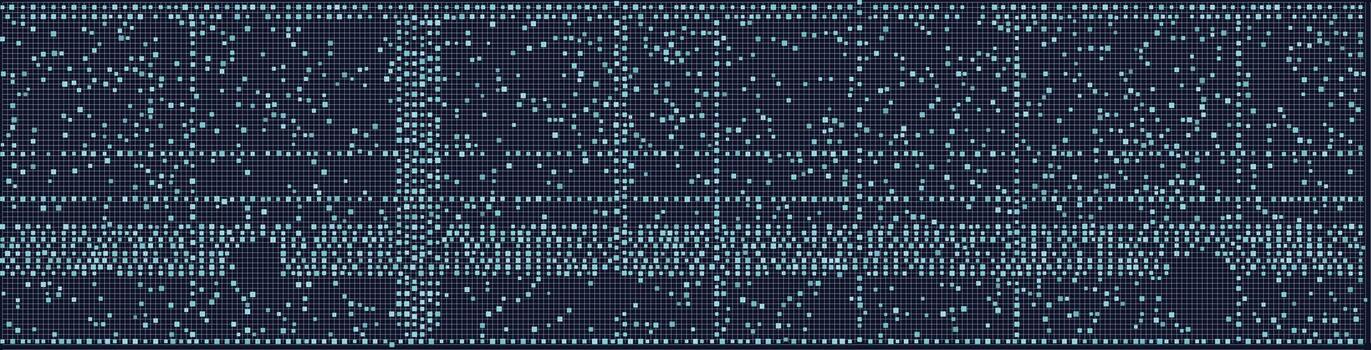 digital datos cuadrícula modelo con azul geométrico elementos vector