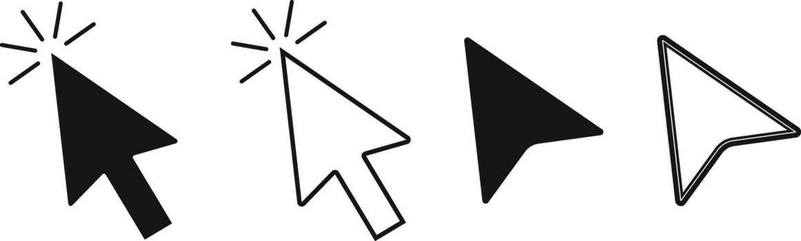 ratón cursor puntero icono conjunto vector