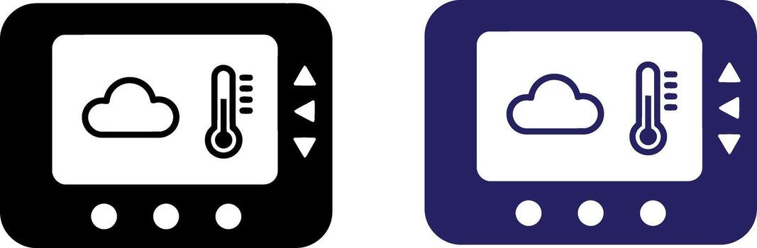 Modern central heating control panel interface vector