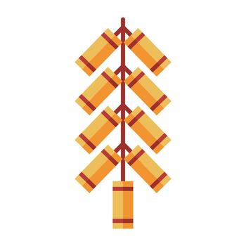 petardo cuerda icono vector