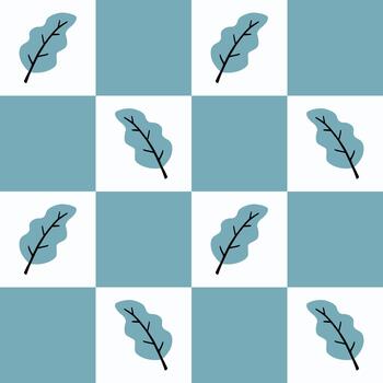 Seamless pattern with simple leaf vector