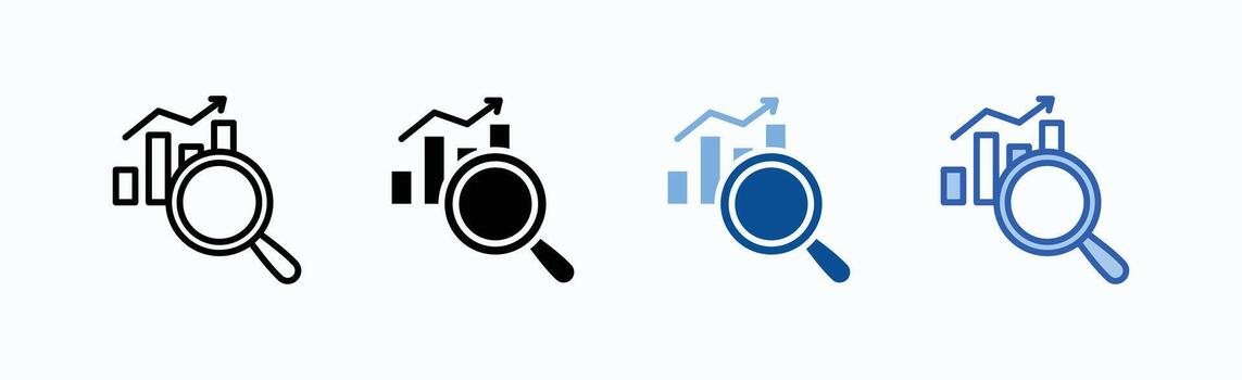 análisis icono sábana vector