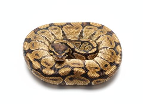 Coiled Ball Python Snake photo