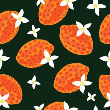 naranjas sin costura modelo vector