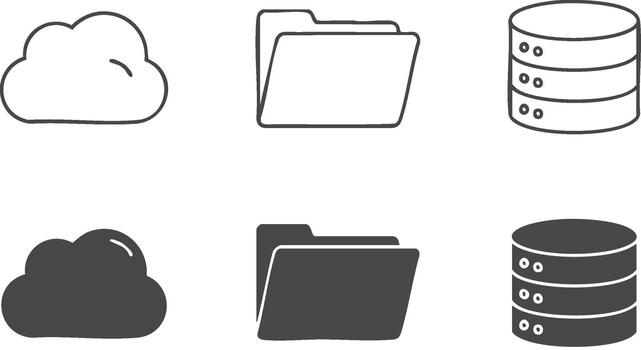 Cloud Computing Icons Set vector