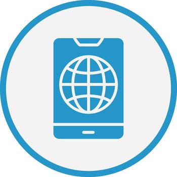 mundo codificado ui símbolo marca vector