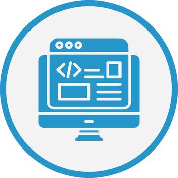 Back-end Developer App Focused Design Graphic vector