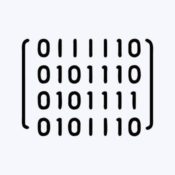 Binary code on a white background vector