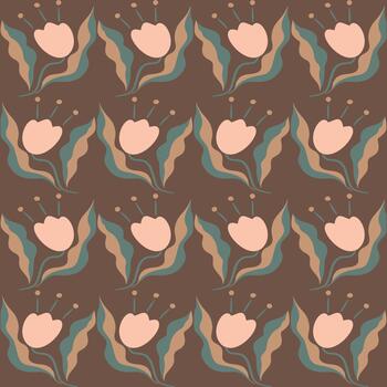 Repeating Basic Floral Background vector